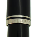 PELIKAN M805 SOUVERAN BLACK FOUNTAIN PEN RHODIUM TRIM 18C MEDIUM NIB NEAR MINT OFFERED BY ANTIQUE DIGGER