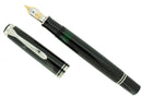 PELIKAN M805 SOUVERAN BLACK FOUNTAIN PEN RHODIUM TRIM 18C MEDIUM NIB NEAR MINT OFFERED BY ANTIQUE DIGGER
