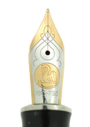 PELIKAN M805 SOUVERAN BLACK FOUNTAIN PEN RHODIUM TRIM 18C MEDIUM NIB NEAR MINT OFFERED BY ANTIQUE DIGGER