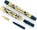 CIRCA 1915 MABIE TODD SWAN FANCY GOLD OVERLAY EYEDROPPER FOUNTAIN PEN WITH F - BBB FLEXIBLE NIB
