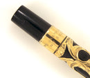 CIRCA 1915 MABIE TODD SWAN FANCY GOLD OVERLAY EYEDROPPER FOUNTAIN PEN WITH F - BBB FLEXIBLE NIB