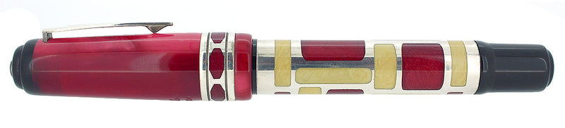 2004 MARLEN FORME PETITE STERLING, RED, & IVORY 18K NIB FOUNTAIN PEN MINT NEW IN BOX OFFERED BY ANTIQUE DIGGER