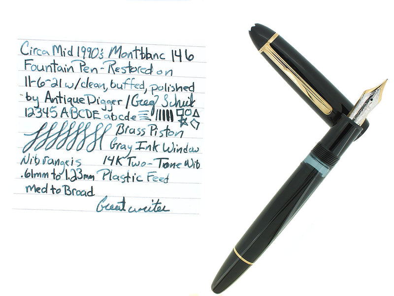CIRCA MID 1990S MONTBLANC MEISTERSTUCK N° 146 FOUNTAIN PEN 14K M NIB SERVICED OFFERED BY ANTIQUE DIGGER