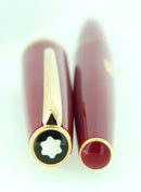 NEW OLD STOCK MONTBLANC GENERATIONS RED & GOLD FOUNTAIN PEN BROAD NIB NEVER INKED STICKERED OFFERED BY ANTIQUE DIGGER