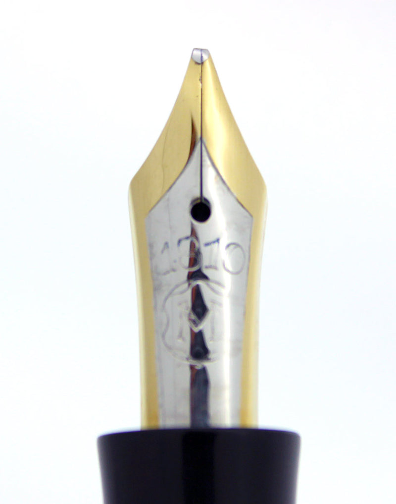 CIRCA 1940 MONTBLANC 136 FOUNTAIN PEN M-BBB+ BI-COLOR NIB RESTORED OFFERED BY ANTIQUE DIGGER