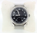 NEW MONTBLANC 1858 WATCH 44MM BLACK DIAL STEEL COLLECTION SWISS MOVEMENT MINT OFFERED BY ANTIQUE DIGGER