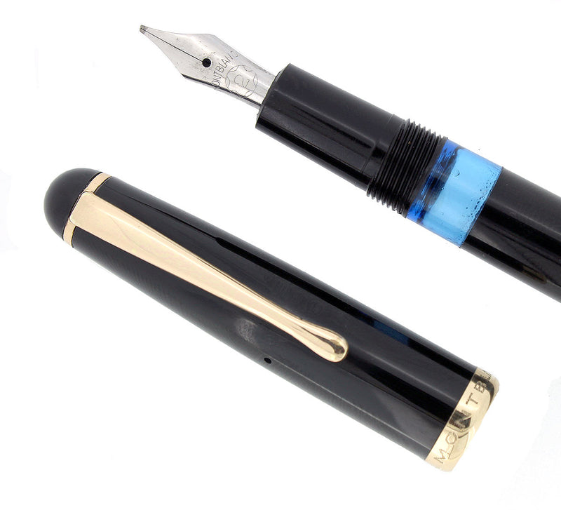 CIRCA 1956 MONTBLANC 342 FOUNTAIN PEN M to BB+ SEMI-FLEX OBLIQUE NIB RESTORED OFFERED BY ANTIQUE DIGGER