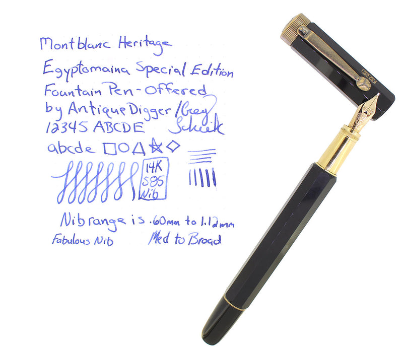 MONTBLANC HERITAGE EGYPTOMANIA SPECIAL EDITION FOUNTAIN PEN MINT OFFERED BY ANTIQUE DIGGER