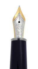 MONTBLANC MEISTERSTUCK BLACK PRISMA FOUNTAIN PEN NOS STICKERED NEVER INKED OFFERED BY ANTIQUE DIGGER