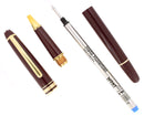 1980S MONTBLANC BORDEAUX MEISTERSTUCK CLASSIQUE GOLD TRIM ROLLERBALL PEN W/BOX MINT OFFERED BY ANTIQUE DIGGER