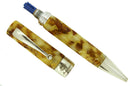 MONTEGRAPPA HARMONY BASSANO PARCHMENT STERLING TRIM ROLLERBALL PEN OFFERED BY ANTIQUE DIGGER