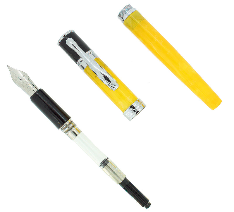 MONTEVERDE JEWELRIA CANDY YELLOW FOUNTAIN PEN NEW IN BOX NEVER INKED MINT CONDITION OFFERED BY ANTIQUE DIGGER