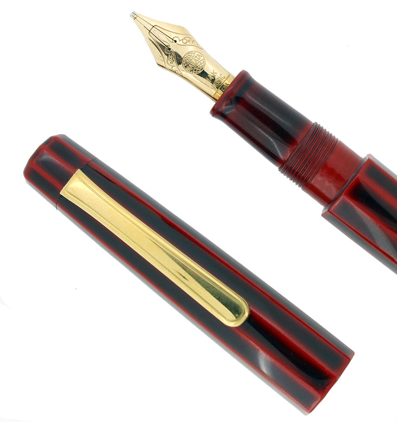 NAKAYA DECAPOD WRITER AKA-TAMENURI ST MUSIC NIB FOUNTAIN PEN MINT NEVE