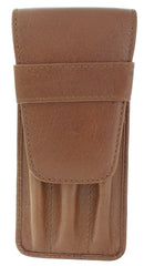 NAMIKI NEW IN BOX 3-PEN COGNAC LEATHER CASE MADE IN JAPAN UNUSED MINT CONDITION OFFERED BY ANTIQUE DIGGER