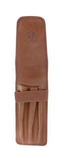 NAMIKI NEW IN BOX 3-PEN COGNAC LEATHER CASE MADE IN JAPAN UNUSED MINT CONDITION OFFERED BY ANTIQUE DIGGER