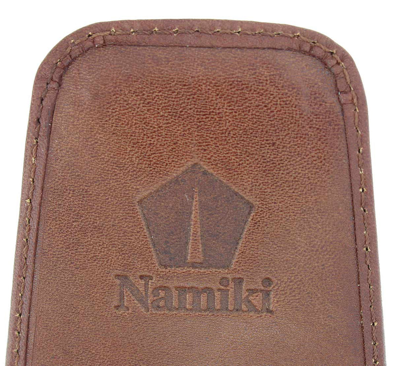 NAMIKI NEW IN BOX 3-PEN COGNAC LEATHER CASE MADE IN JAPAN UNUSED MINT CONDITION OFFERED BY ANTIQUE DIGGER