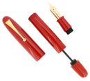NAMIKI EMPEROR VERMILION URUSHI 18K BROAD NIB FOUNTAIN PEN NEVER INKED W/BOXES & LITERATURE OFFERED BY ANTIQUE DIGGER