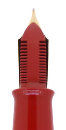 NAMIKI EMPEROR VERMILION URUSHI 18K BROAD NIB FOUNTAIN PEN NEVER INKED W/BOXES & LITERATURE OFFERED BY ANTIQUE DIGGER