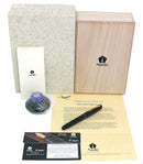 NAMIKI YUKARI ROYALE LACQUER BLACK URUSHI 18K MED NIB FOUNTAIN PEN NEVER INKED W/BOXES & LITERATURE OFFERED BY ANTIQUE DIGGER