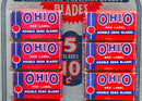 1930s OHIO RED LABEL RAZOR BLADE STORE COUNTERTOP ADVERTISING DISPLAY NOS RARE OFFERED BY ANTIQUE DIGGER