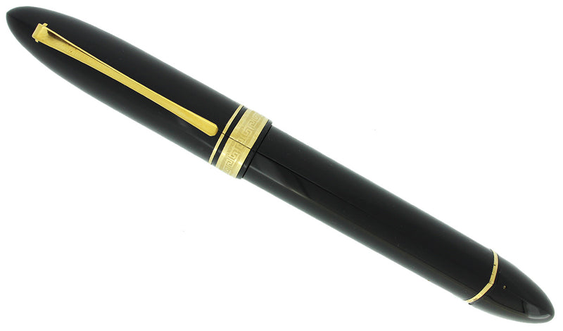 OMAS 360 JET BLACK ROLLERBALL PEN WITH GOLD TRIM NEW OLD STOCK WITH BOX AND PAPERWORK OFFERED BY ANTIQUE DIGGER