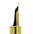 OMAS BOLOGNA CELLULOID BLACK AND GOLD FOUNTAIN PEN MINT IN BOX 14K NIB NOS OFFERED BY ANTIQUE DIGGER