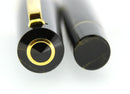 OMAS BOLOGNA CELLULOID BLACK AND GOLD FOUNTAIN PEN MINT IN BOX 14K NIB NOS OFFERED BY ANTIQUE DIGGER