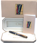 1997 OMAS EXTRA PARAGON ARCO BRONZE CELLULOID FOUNTAIN PEN IN BOX NEVER INKED OFFERED BY ANTIQUE DIGGER