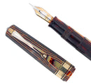 1997 OMAS EXTRA PARAGON ARCO BRONZE CELLULOID FOUNTAIN PEN IN BOX NEVER INKED OFFERED BY ANTIQUE DIGGER