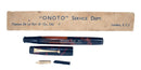 RESTORED 1938 ONOTO DE LA RUE RED MARBLED FOUNTAIN PEN PLUNGER FILLING UNIT WITH ORIGINAL BOX