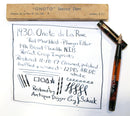 RESTORED 1938 ONOTO DE LA RUE RED MARBLED FOUNTAIN PEN PLUNGER FILLING UNIT WITH ORIGINAL BOX