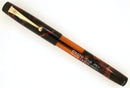 RESTORED 1938 ONOTO DE LA RUE RED MARBLED FOUNTAIN PEN PLUNGER FILLING UNIT WITH ORIGINAL BOX