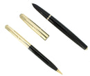 RARE PARKER 51 SOLID 14K GOLD SMOOTH CAPS FOUNTAIN PEN AND PENCIL SET RESTORED OFFERED BY ANTIQUE DIGGER
