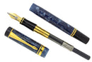 1990 DUOFOLD INTERNATIONAL BLUE MARBLE FOUNTAIN PEN 18K MEDIUM NIB MINT OFFERED BY ANTIQUE DIGGER