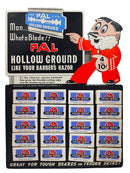 1930s PAL HOLLOW GROUND RAZOR BLADE STORE COUNTERTOP ADVERTISING DISPLAY MINT OFFERED BY ANTIQUE DIGGER