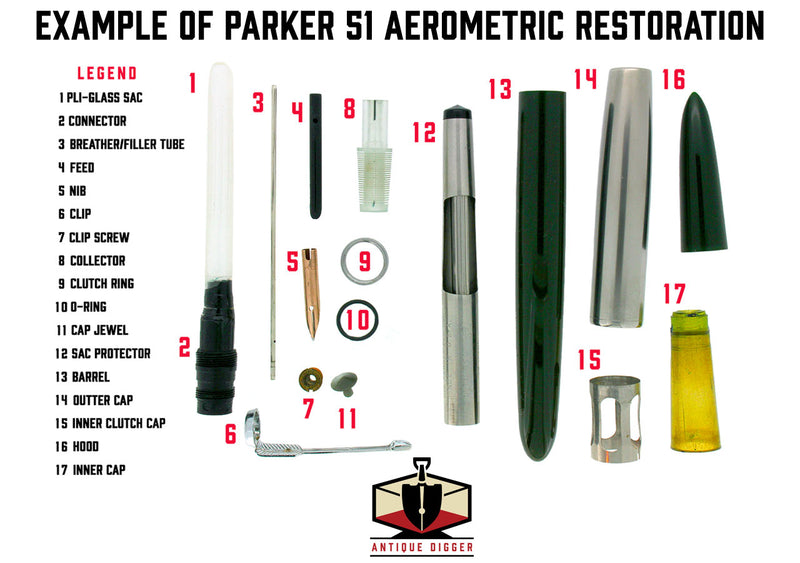 Fountain Pen Restoration - Parker 51 Aerometric Filling System