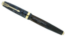 1941 PARKER VACUMATIC DOUBLE JEWEL AZURE PEARL FOUNTAIN PEN FLEX NIB RESTORED OFFERED BY ANTIQUE DIGGER
