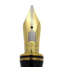 1987 DUOFOLD CENTENNIAL BLUE MARBLE FOUNTAIN PEN 18K FINE OBLIQUE NIB MINT OFFERED BY ANTIQUE DIGGER