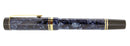 1987 DUOFOLD CENTENNIAL BLUE MARBLE FOUNTAIN PEN 18K FINE OBLIQUE NIB MINT OFFERED BY ANTIQUE DIGGER