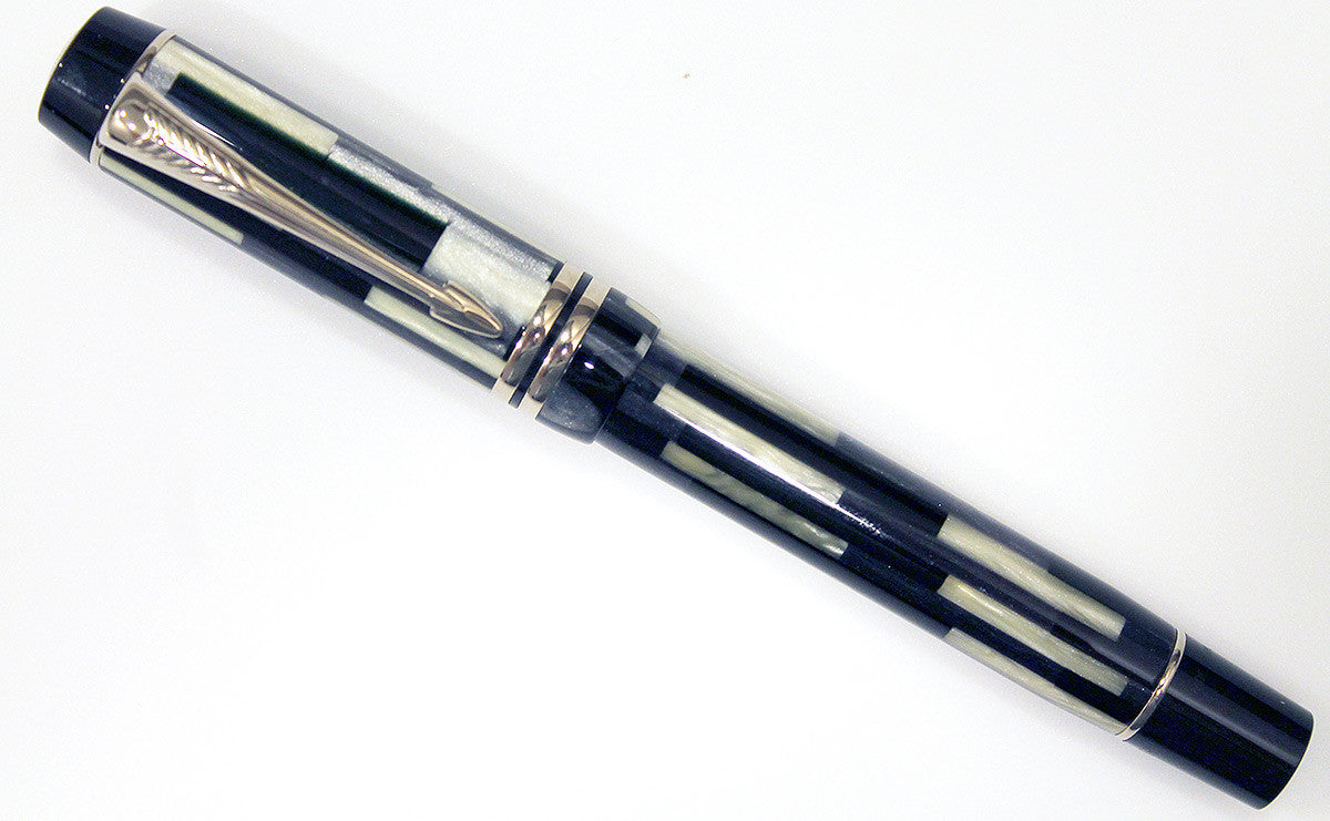 Parker Duofold Centennial Black Mosaic Fountain Pen New In Box