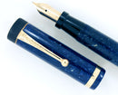 1927 PARKER DUOFOLD SENIOR BLUE LAPIS FOUNTAIN PEN IN RESTORED CONDITION WITH CRISP IMPRINT OFFERED BY ANTIQUE DIGGER