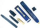 1927 PARKER DUOFOLD SENIOR BLUE LAPIS FOUNTAIN PEN IN RESTORED CONDITION WITH CRISP IMPRINT OFFERED BY ANTIQUE DIGGER