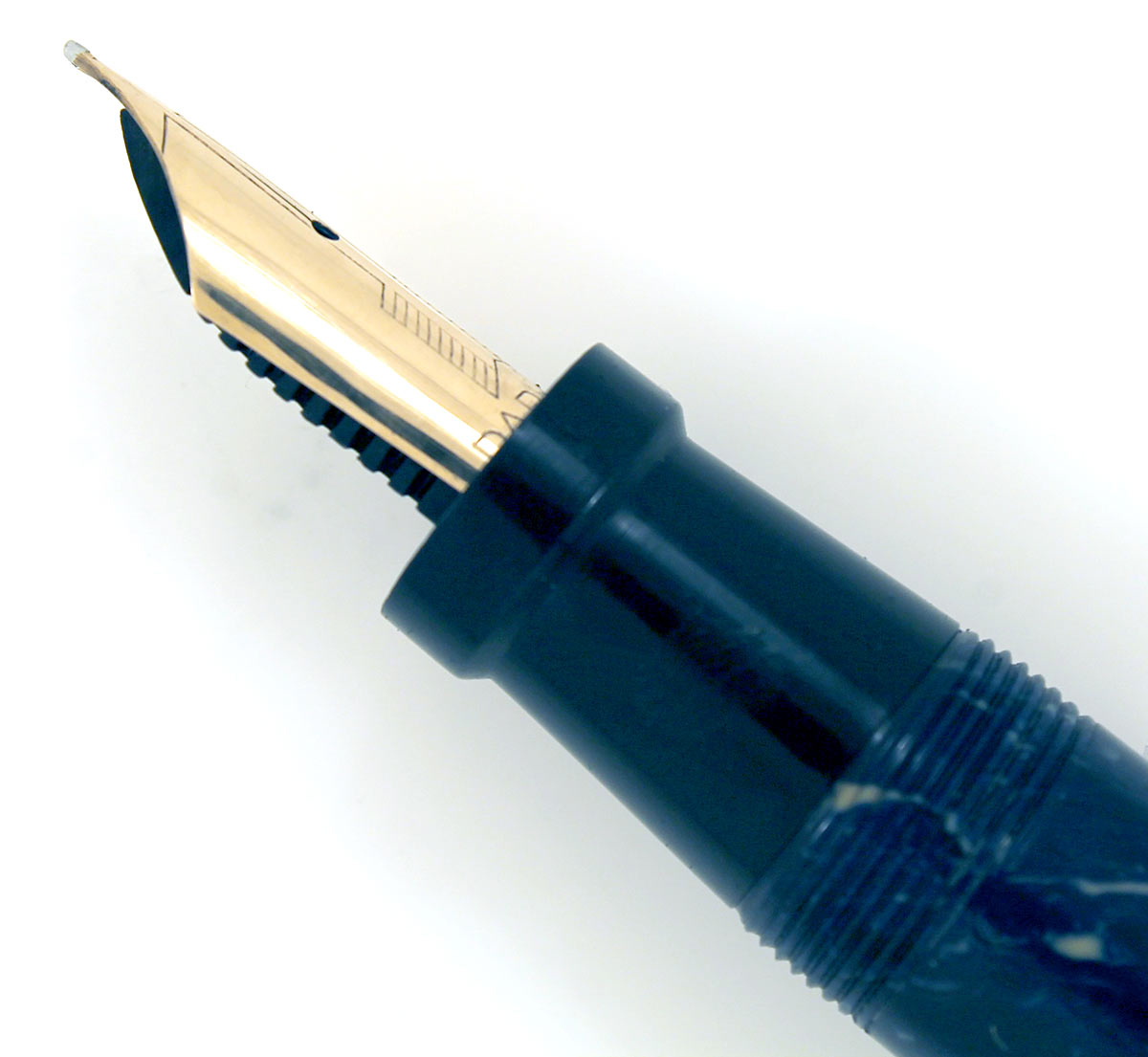 1927 PARKER DUOFOLD SENIOR BLUE LAPIS FOUNTAIN PEN IN RESTORED