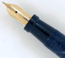 1927 PARKER DUOFOLD SENIOR BLUE LAPIS FOUNTAIN PEN IN RESTORED CONDITION WITH CRISP IMPRINT OFFERED BY ANTIQUE DIGGER