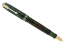 1937 PARKER EMERALD PEARL DOUBLE JEWEL VACUMATIC OVERSIZE FOUNTAIN PEN RESTORED OFFERED BY ANTIQUE DIGGER