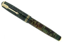 1937 PARKER EMERALD PEARL DOUBLE JEWEL VACUMATIC OVERSIZE FOUNTAIN PEN RESTORED OFFERED BY ANTIQUE DIGGER