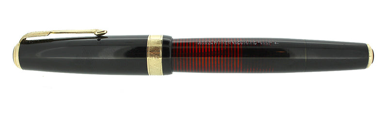 1939 PARKER JET BLACK SENIOR MAXIMA VACUMATIC FOUNTAIN PEN RESTORED OFFERED BY ANTIQUE DIGGER