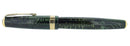 1939 PARKER SENIOR MAXIMA VACUMATIC FOUNTAIN PEN IN EMERALD PEARL CELLULOID STUB NIB RESTORED OFFERED BY ANTIQUE DIGGER