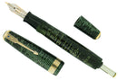 1939 PARKER SENIOR MAXIMA VACUMATIC FOUNTAIN PEN IN EMERALD PEARL CELLULOID STUB NIB RESTORED OFFERED BY ANTIQUE DIGGER