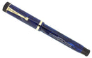 CIRCA 1927 PARKER SENIOR DUOFOLD BLUE ON BLUE LAPIS FOUNTAIN PEN F - BBB FLEX NIB OFFERED BY ANTIQUE DIGGER